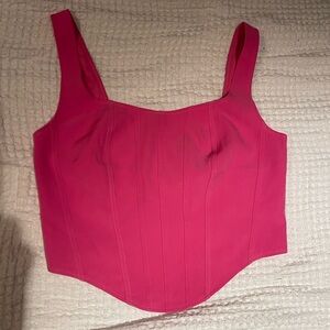 Sincerely Jules Pink Fitted Bustier Tank Top